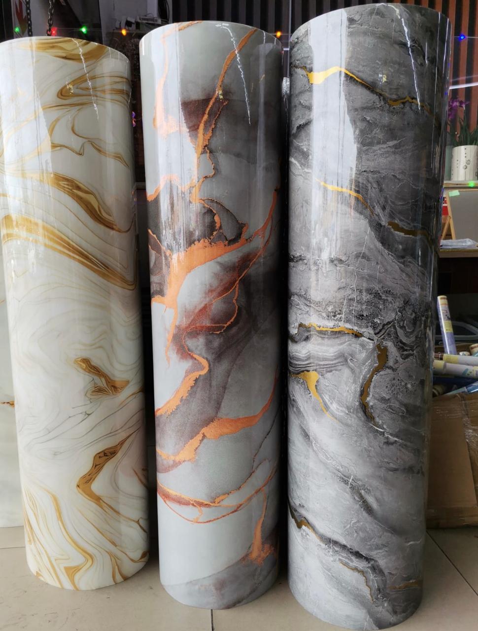 Wall Paper - Peel and Stick Marble Gold